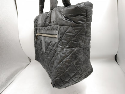 CHANEL Coco Seal 13949196 Nylon Black Tote Bag