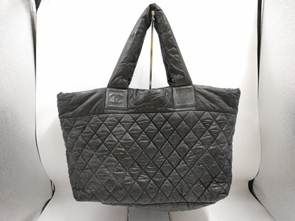CHANEL Coco Seal 13949196 Nylon Black Tote Bag