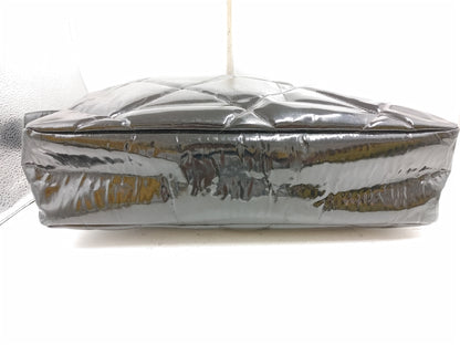 CHANEL Matlasse Seal 4147101 Patent Leather Black Shoulder Bag