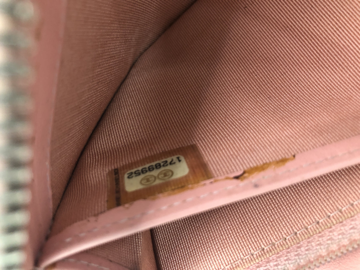 CHANEL Matlasse L-Zipper with Serial Seal 17289952 with Guarantee Card Patent Leather Orange Wallet