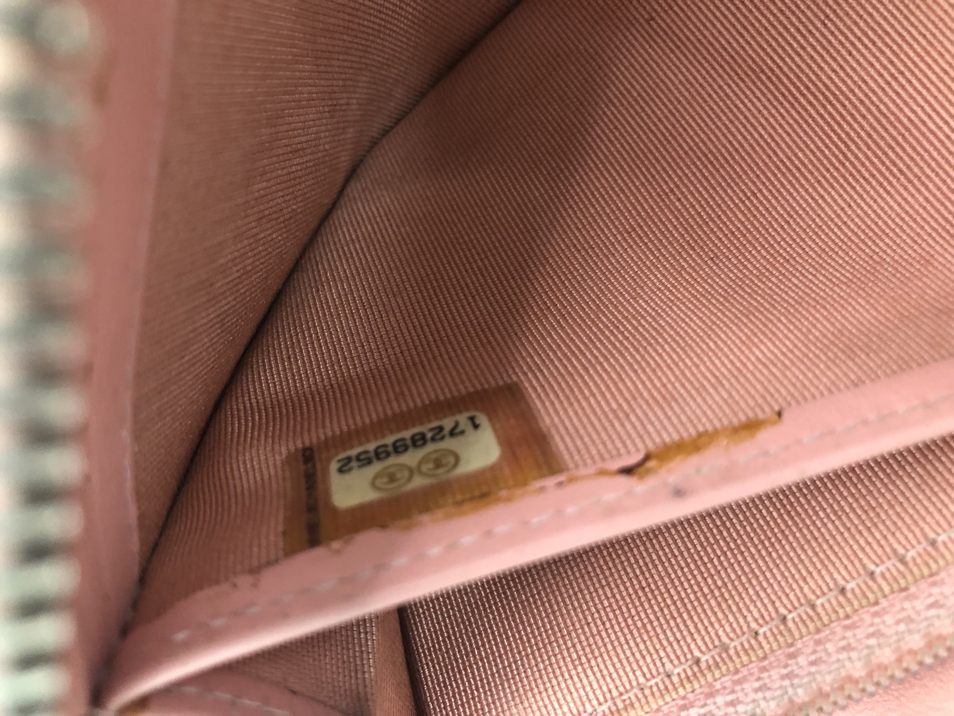 CHANEL Matlasse L-Zipper with Serial Seal 17289952 with Guarantee Card Patent Leather Orange Wallet