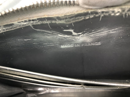 CHANEL Micro Chocolate Bar with Round Zipper Seal 11845003 Patent Leather Silver Wallet