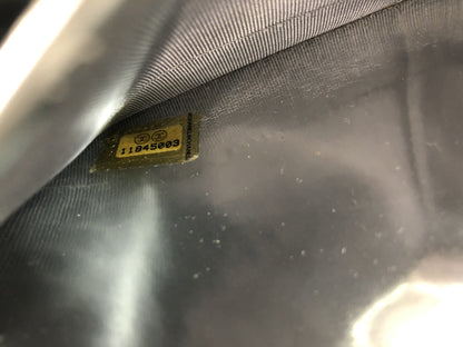 CHANEL Micro Chocolate Bar with Round Zipper Seal 11845003 Patent Leather Silver Wallet