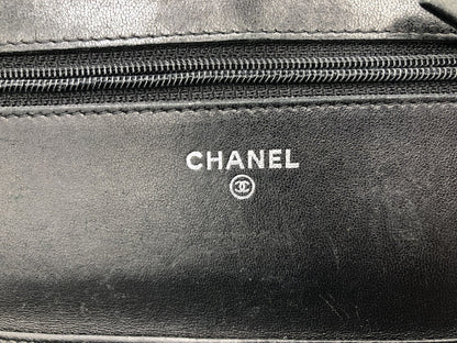 CHANEL Matlasse Seal with 17521251 Coated Tweed Black Shoulder Bag