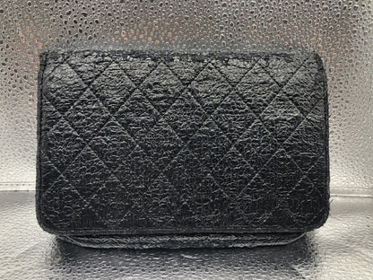 CHANEL Matlasse Seal with 17521251 Coated Tweed Black Shoulder Bag