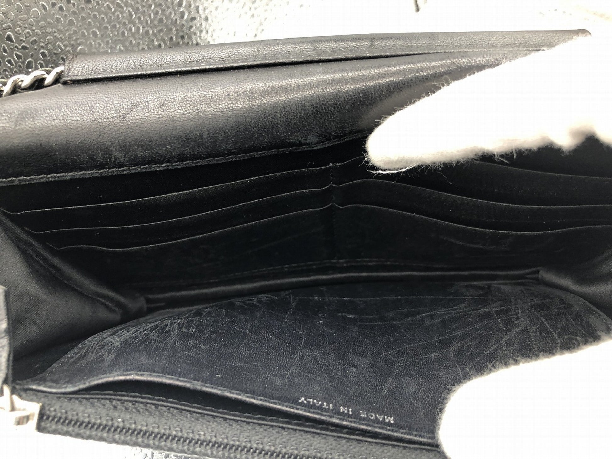 CHANEL Matlasse Seal with 17521251 Coated Tweed Black Shoulder Bag