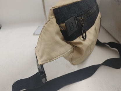 CHANEL Sportline Coco Mark Seal Mark Nylon Off-White x Black Waist Bag