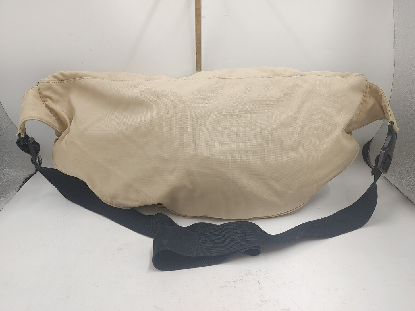 CHANEL Sportline Coco Mark Seal Mark Nylon Off-White x Black Waist Bag