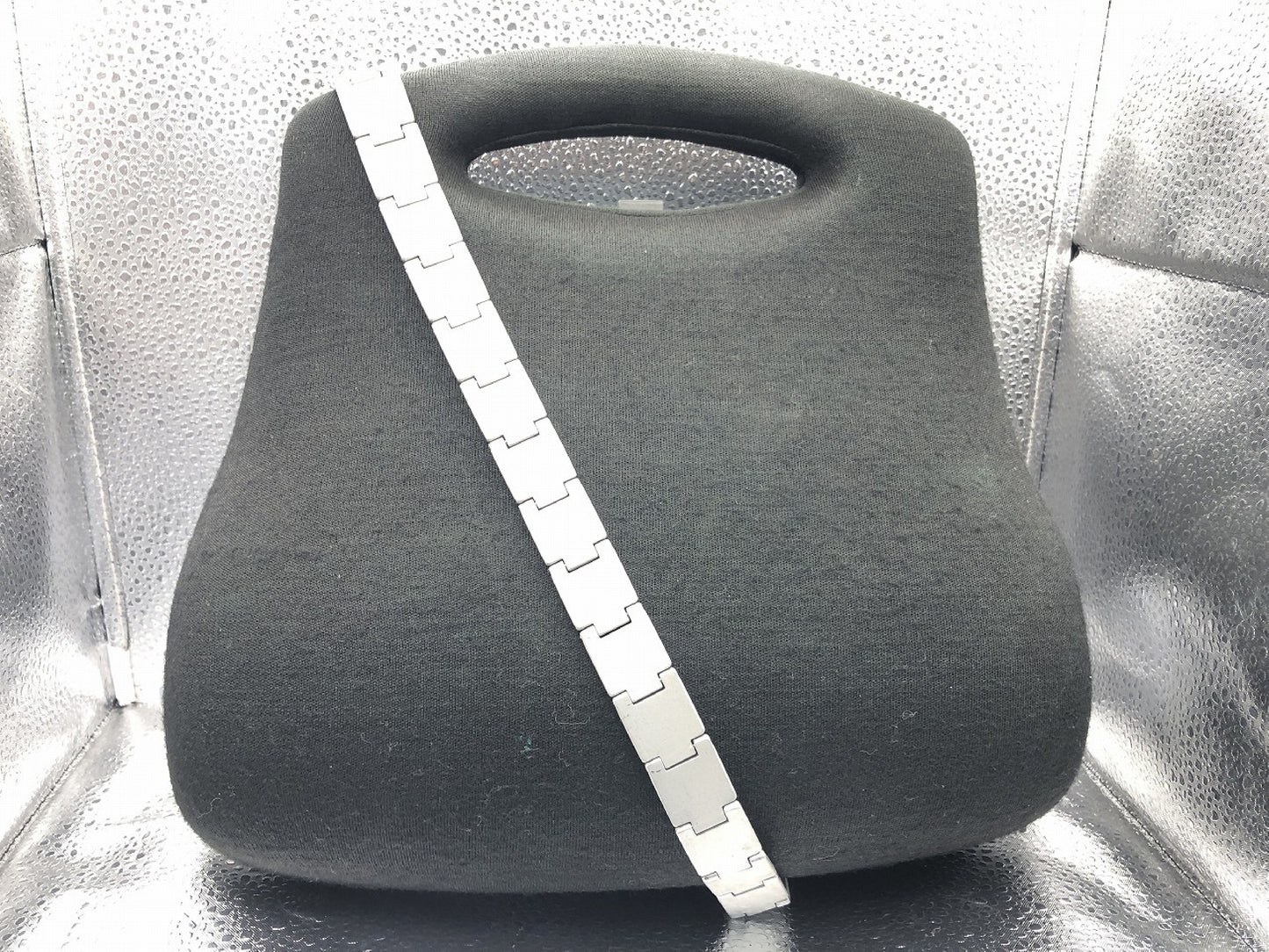 CHANEL Hip Bag Suede Black Handbag with Strap