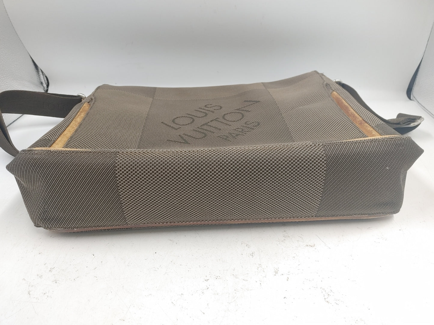 LOUIS VUITTON Damierjuen Message M93030 VI0034 Canvas Tail Shoulder Bag