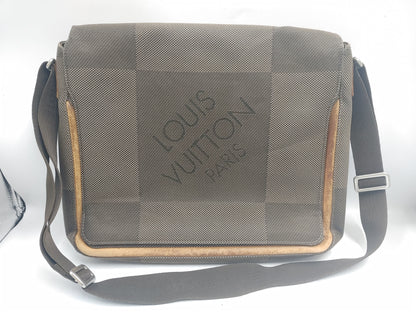 LOUIS VUITTON Damierjuen Message M93030 VI0034 Canvas Tail Shoulder Bag