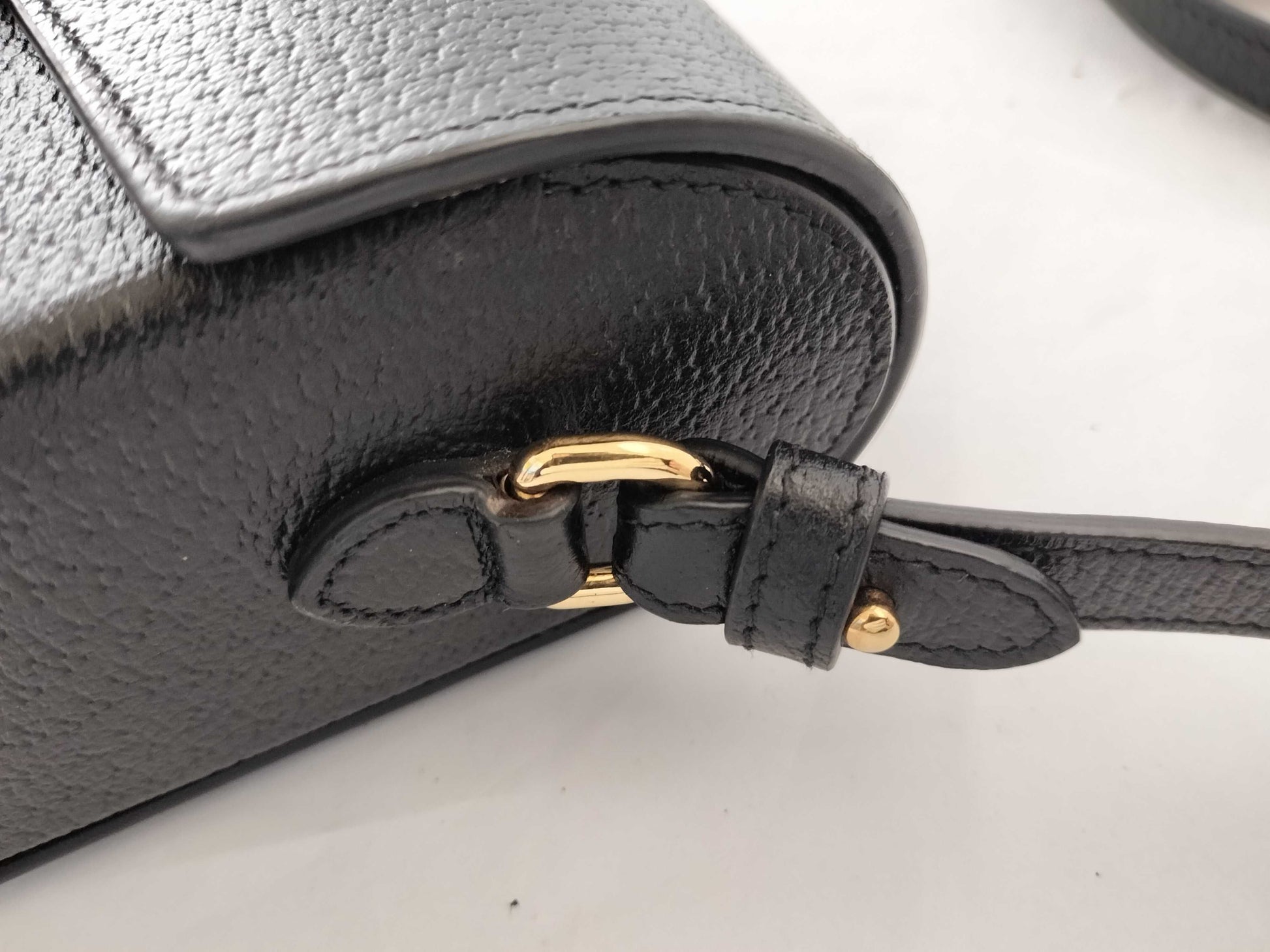 GUCCI Gucci Horsebit 1955 Leather Shoulder Black 732314 Shoulder Bag