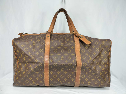 LOUIS VUITTON Monogram Louis Vuitton M41622 Saxophone 55 Monogram Boston Bag Boston Bag