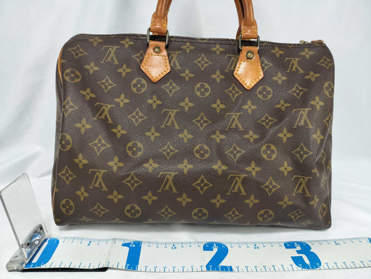 LOUIS VUITTON Monogram Louis Vuitton M41524 Speedy 35 812MB Monogram Boston Bag Handbag Boston Bag