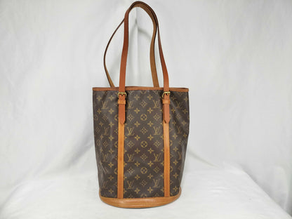 LOUIS VUITTON Monogram Louis Vuitton M42236 Bucket GM Handbag Tote Bag Monogram Tote Bag