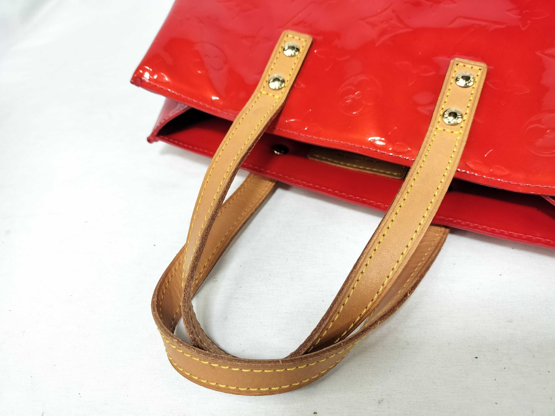 LOUIS VUITTON Verni Louis Vuitton M91088 Reed PM MI1010 Handbag Verni Handbag