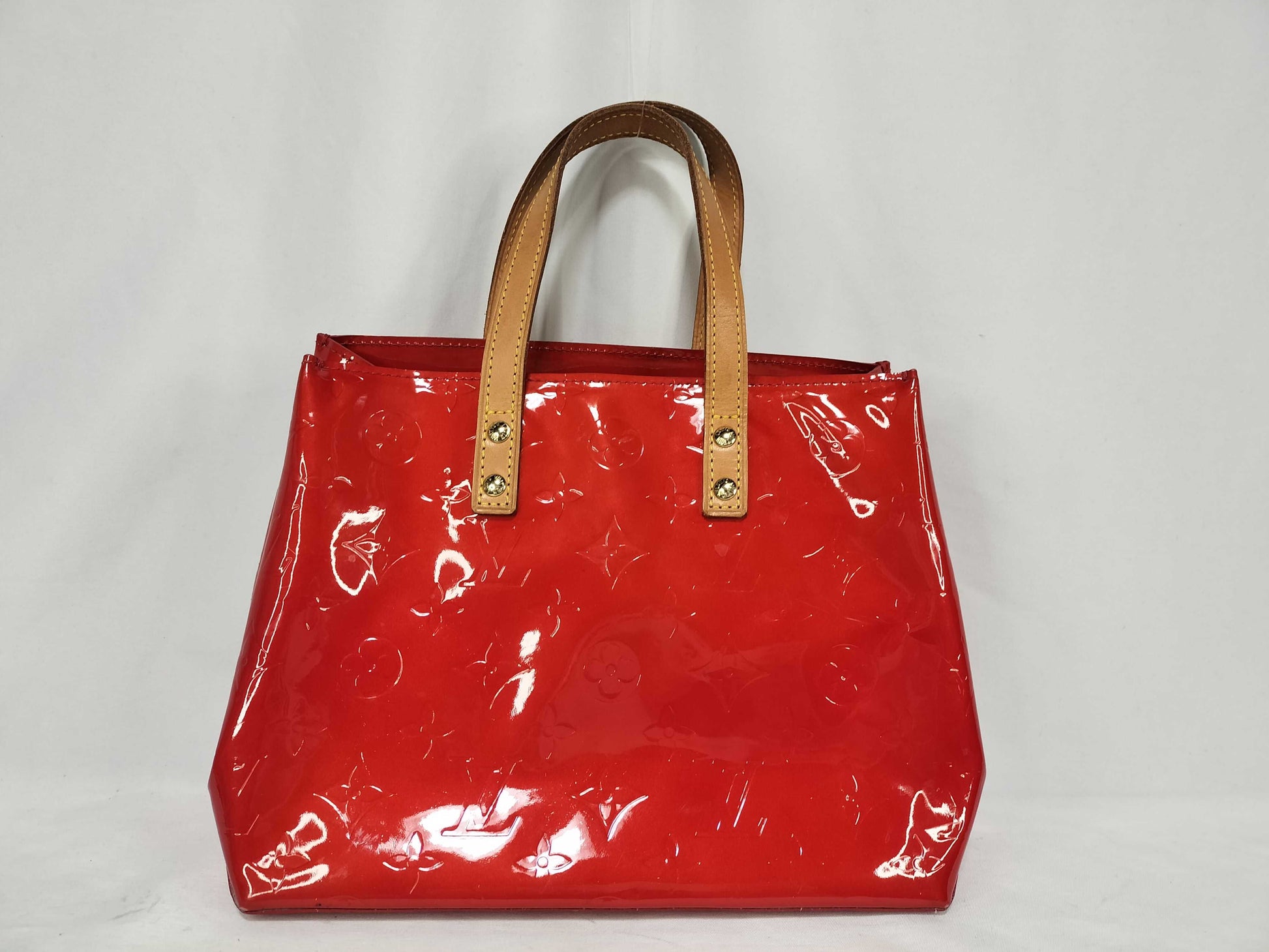 LOUIS VUITTON Verni Louis Vuitton M91088 Reed PM MI1010 Handbag Verni Handbag