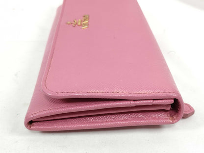 PRADA Long Wallet Pink Leather Wallet