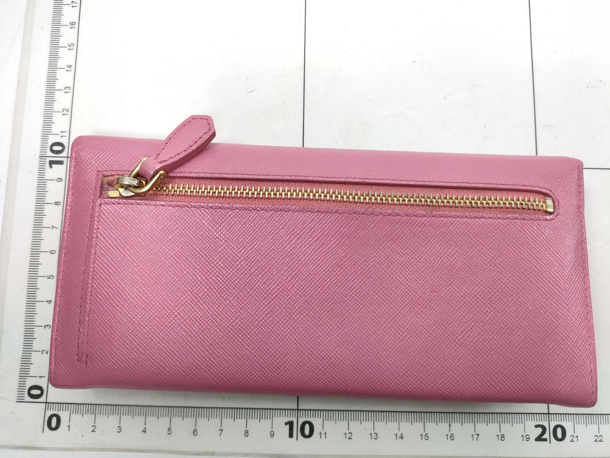 PRADA Long Wallet Pink Leather Wallet