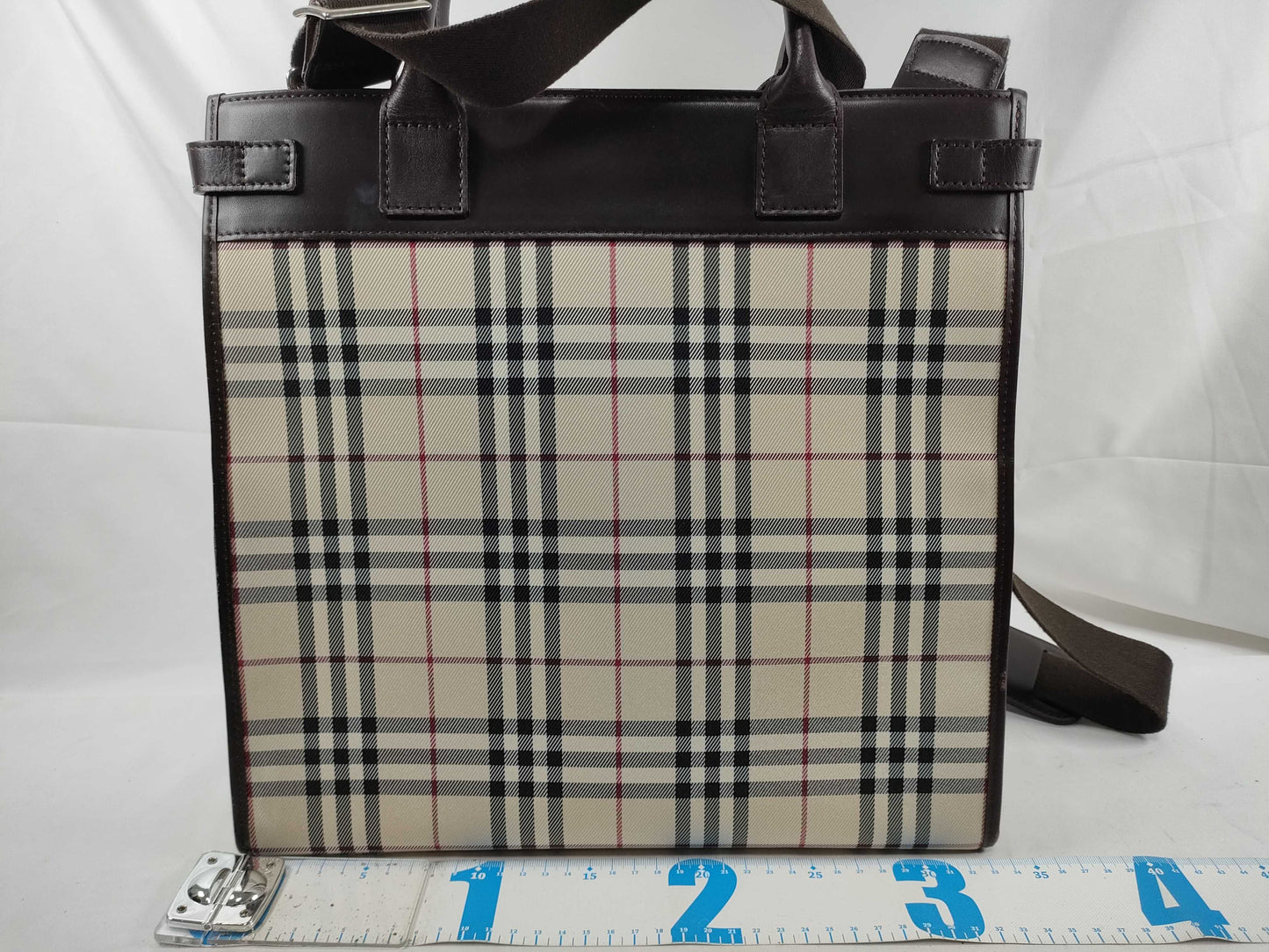 BURBERRY 2-Way Handbag Nova Check Beige Handbag