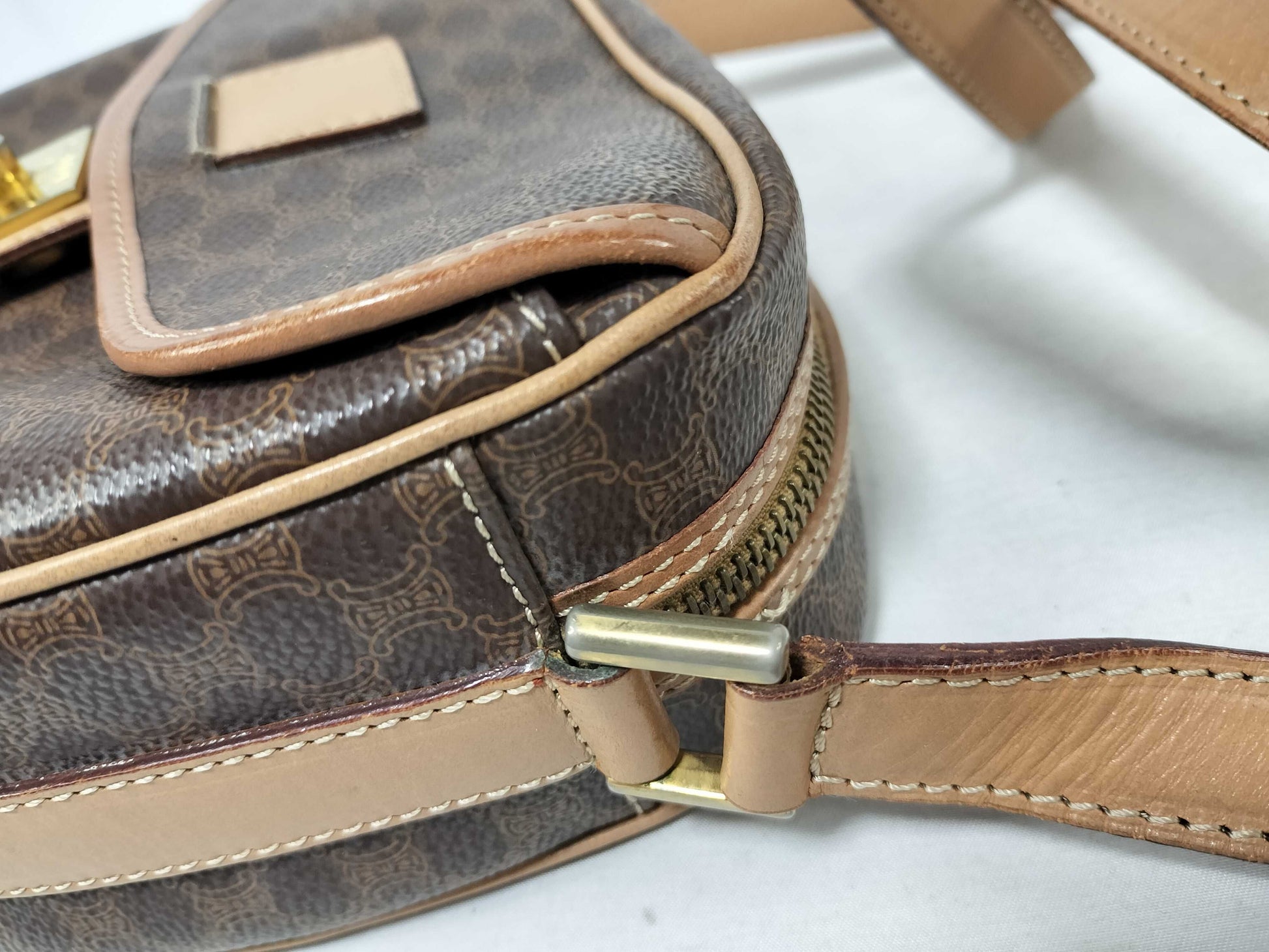 CELINE Celine M13 Shoulder Bag Macadam Brown Shoulder Bag