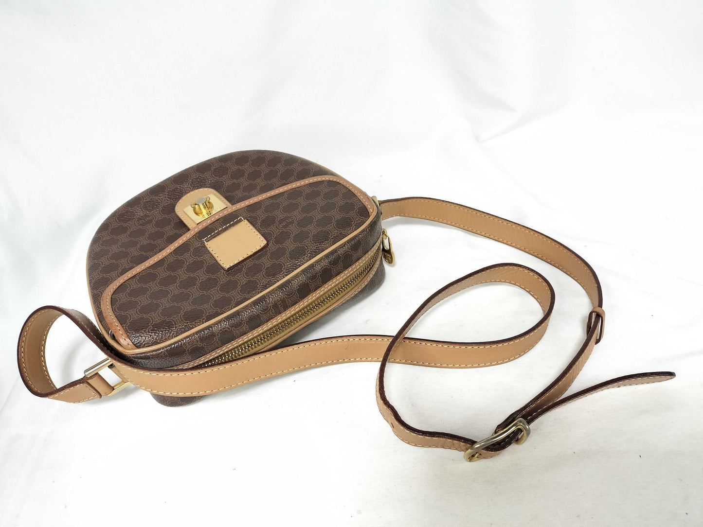 CELINE Celine M13 Shoulder Bag Macadam Brown Shoulder Bag