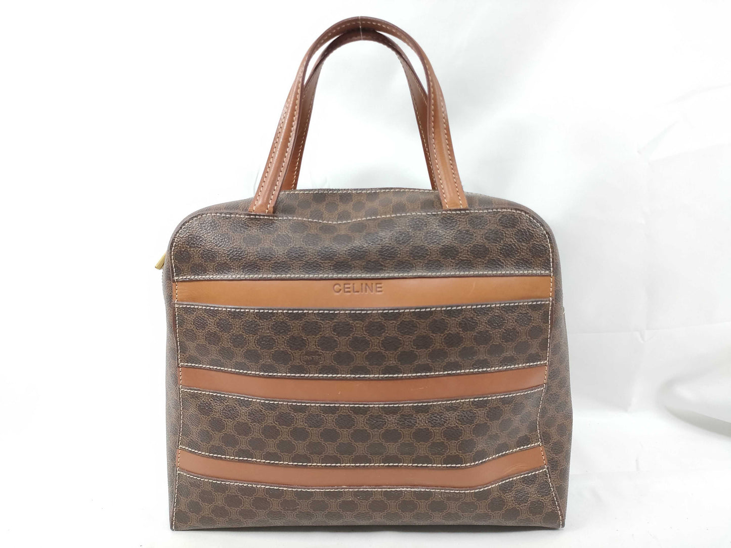 CELINE Celine MC96 Handbag Macadam Leather Brown Handbag