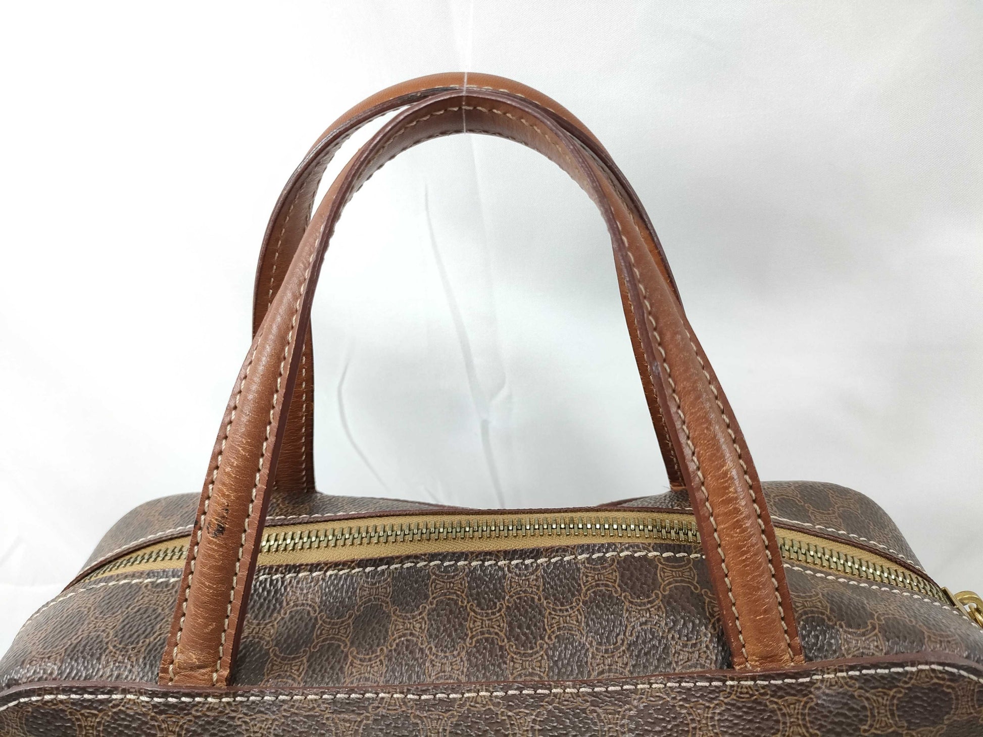 CELINE Celine MC96 Handbag Macadam Leather Brown Handbag