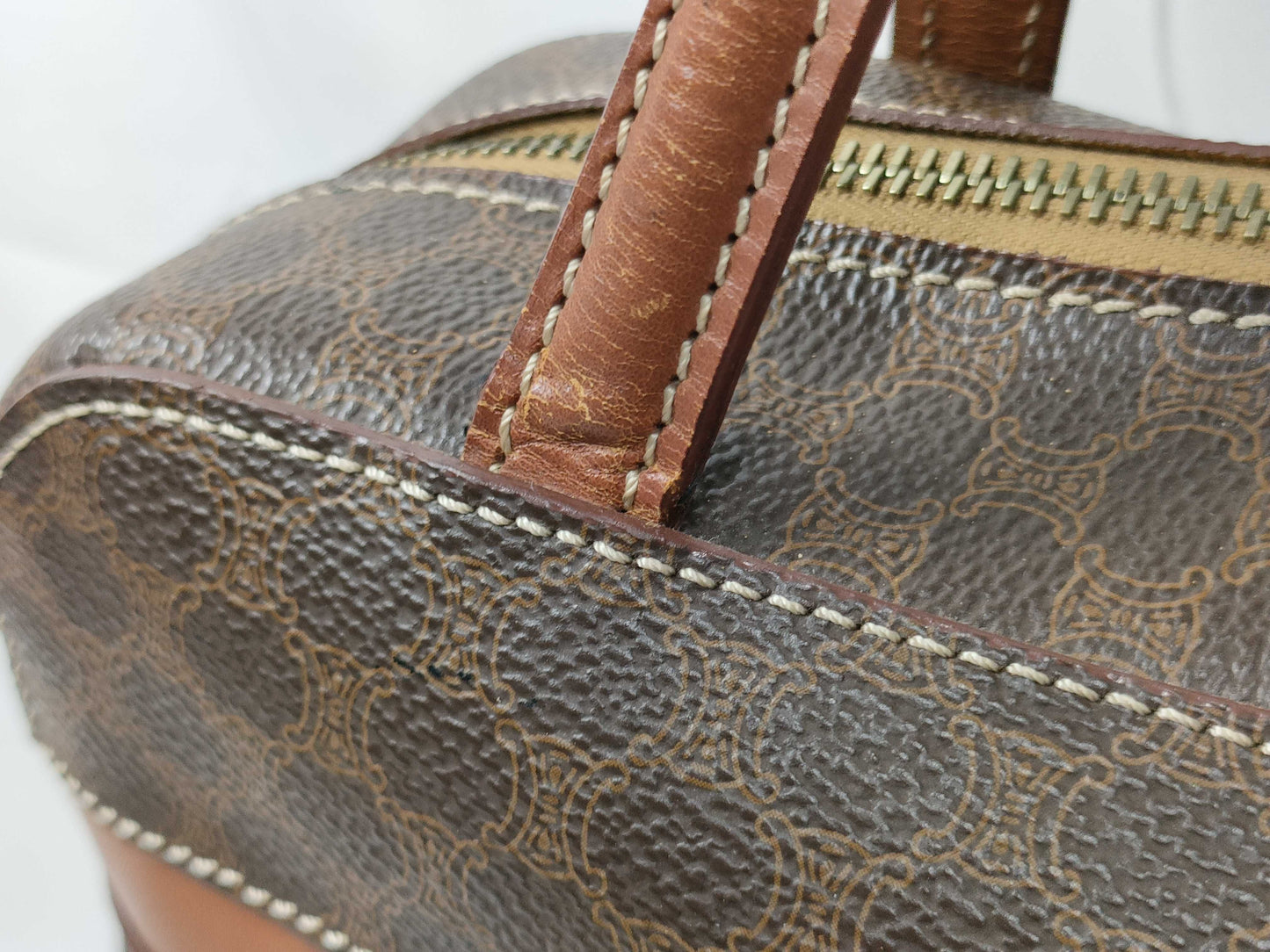 CELINE Celine MC96 Handbag Macadam Leather Brown Handbag