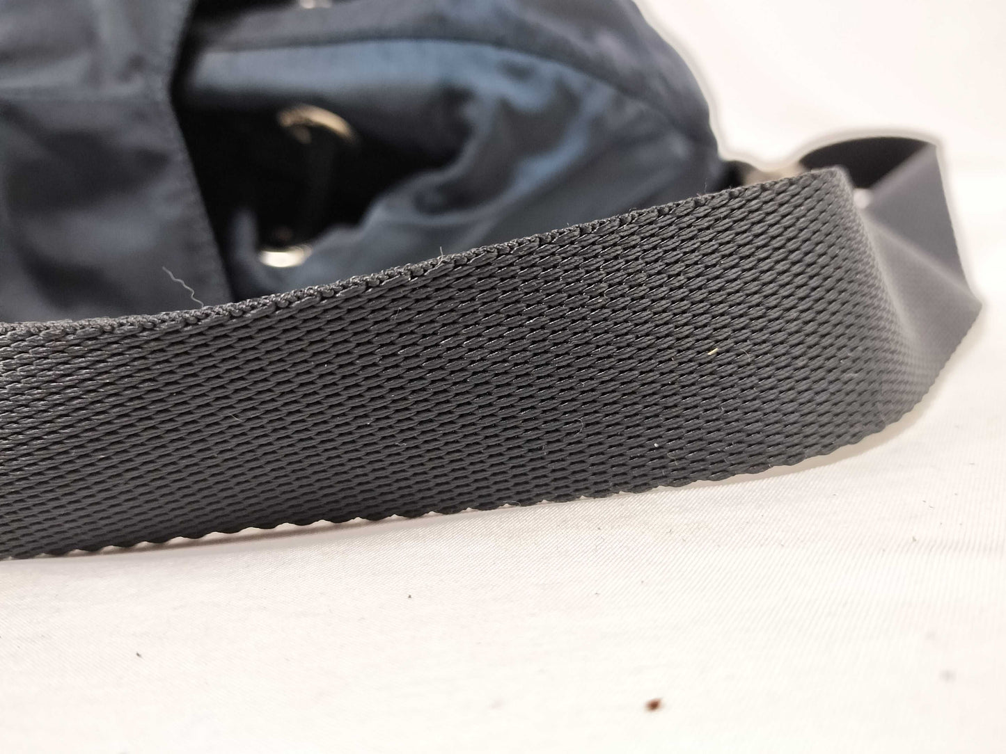 PRADA Nylon Prada Rucksack Small Backpack Nylon Triangle Plate Navy Dark Blue Rucksack