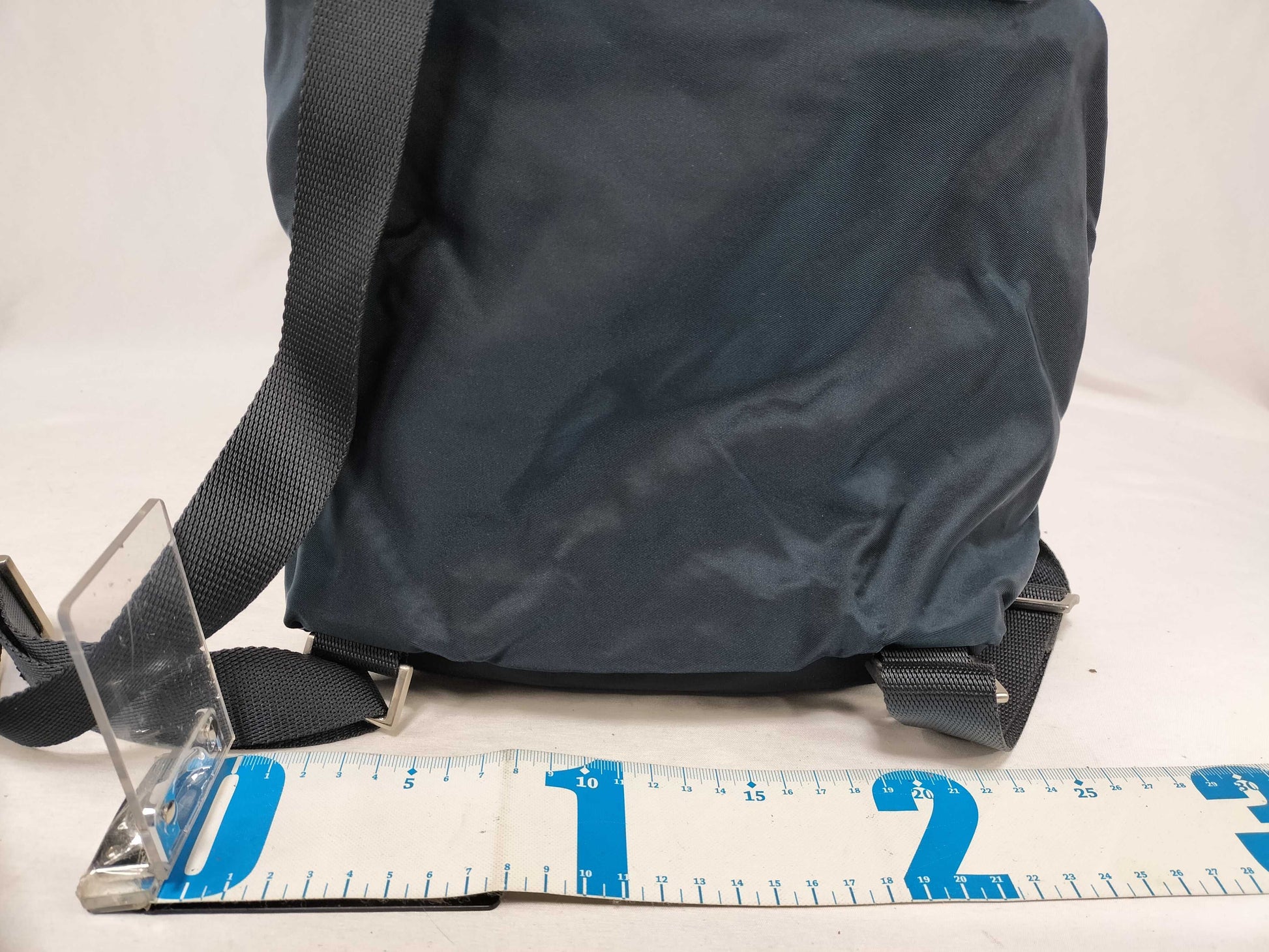 PRADA Nylon Prada Rucksack Small Backpack Nylon Triangle Plate Navy Dark Blue Rucksack