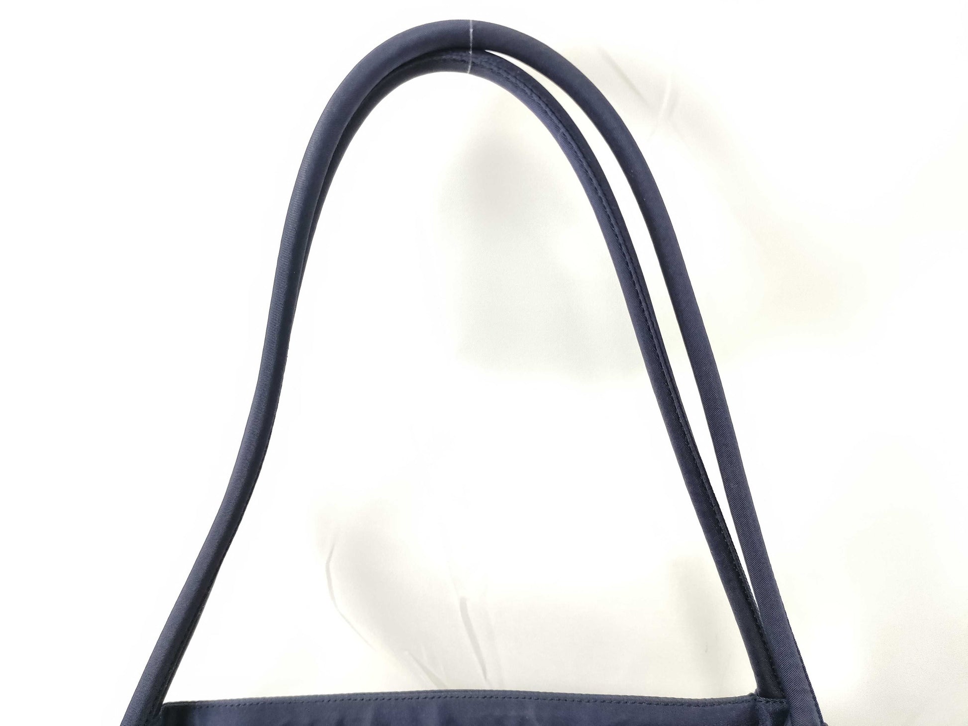 PRADA Nylon Prada Tote Bag Nylon Triangle Plate Navy Tote Bag