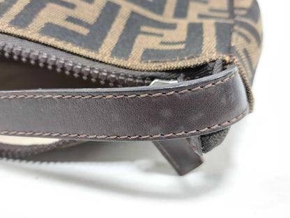 FENDI Zucka Fendi 2349-26580-002 Pouch Zucca Canvas Khaki Pouch