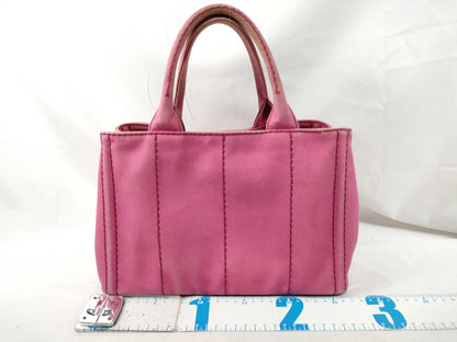PRADA Kanapa 2WAY Bag Canvas Pink Handbag