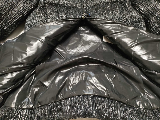 MONCLER Moncler Down Gathered Fur Black Black Jacket