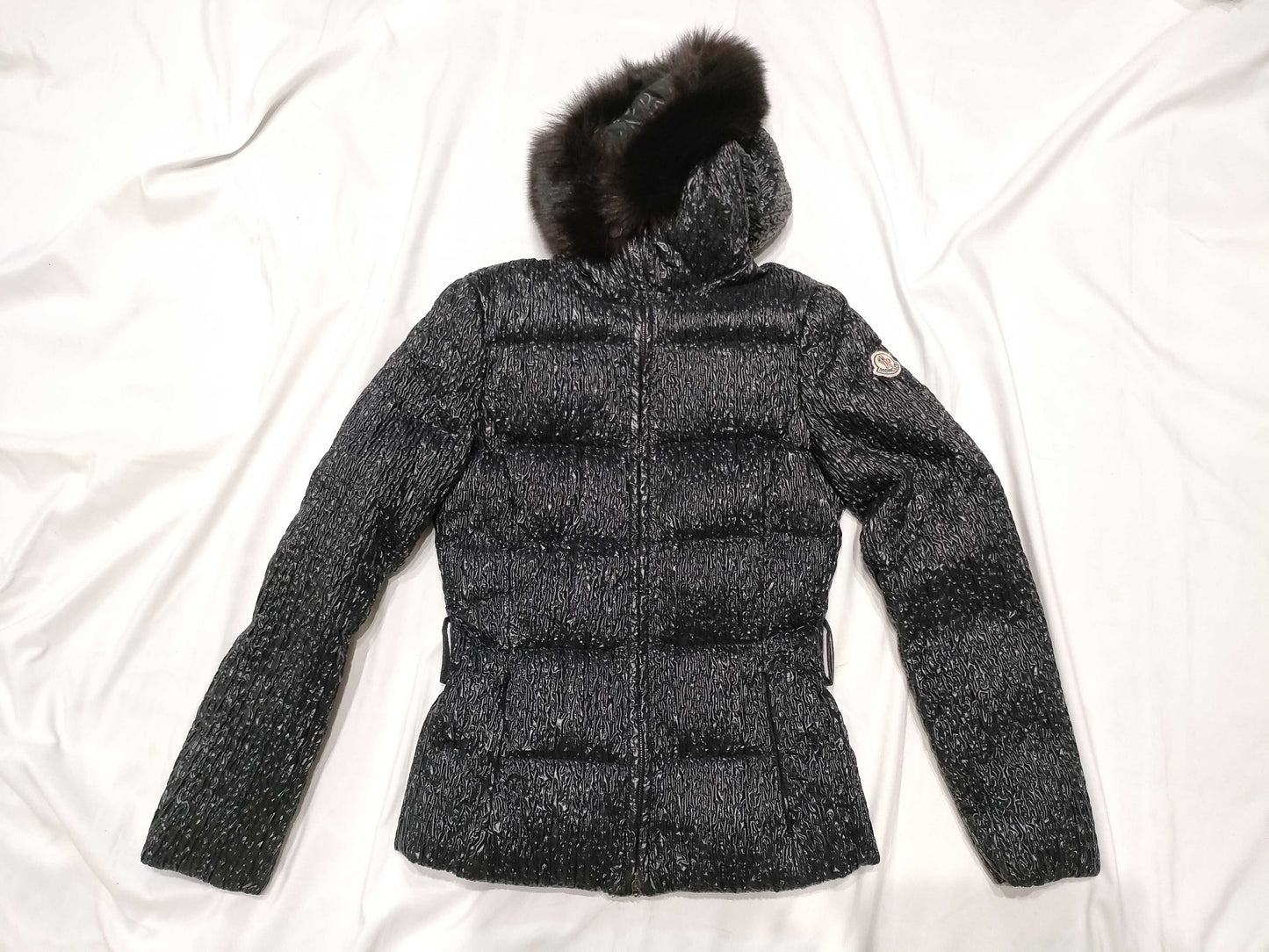MONCLER Moncler Down Gathered Fur Black Black Jacket