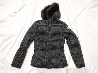 MONCLER Moncler Down Gathered Fur Black Black Jacket
