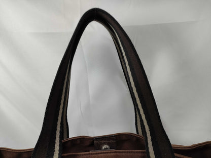 HERMES Troca Horizontal MM Tote Bag Canvas Brown Tote Bag