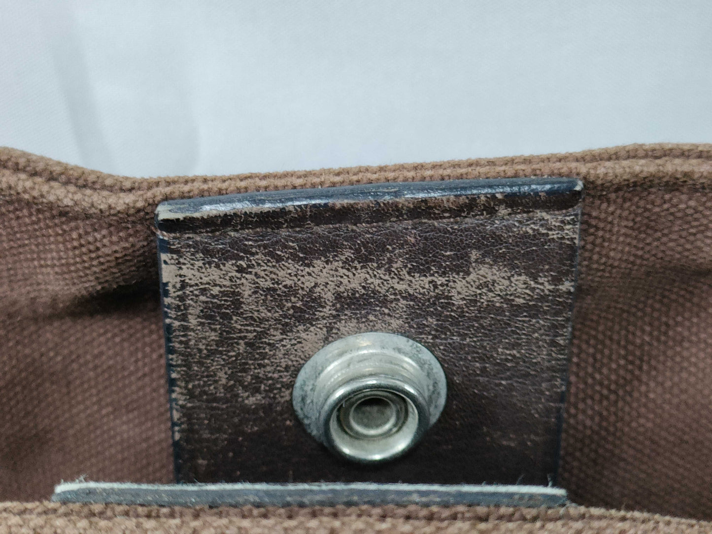 HERMES Troca Horizontal MM Tote Bag Canvas Brown Tote Bag