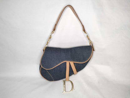 Dior Denim Saddlebag Handbag