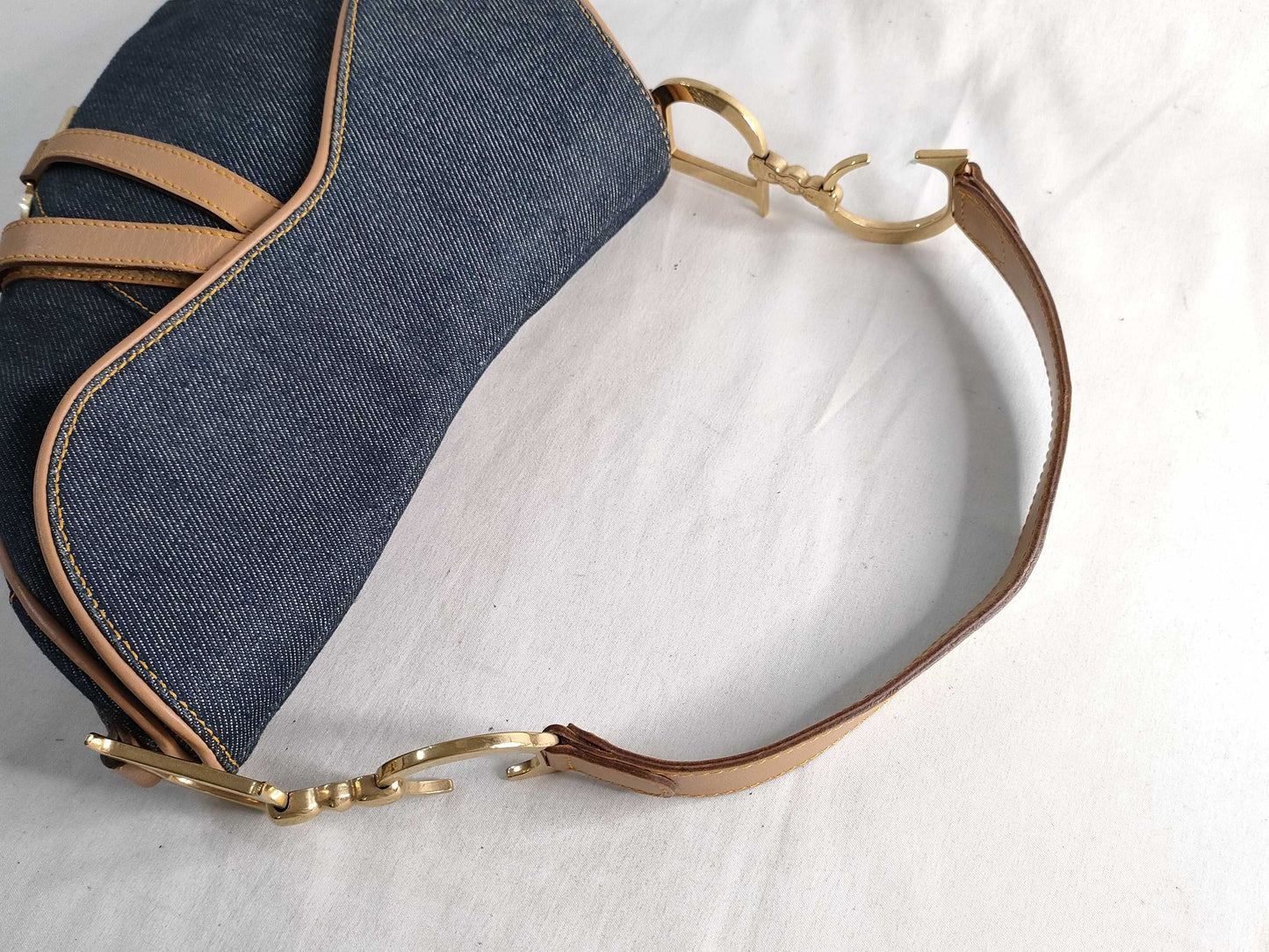 Dior Denim Saddlebag Handbag