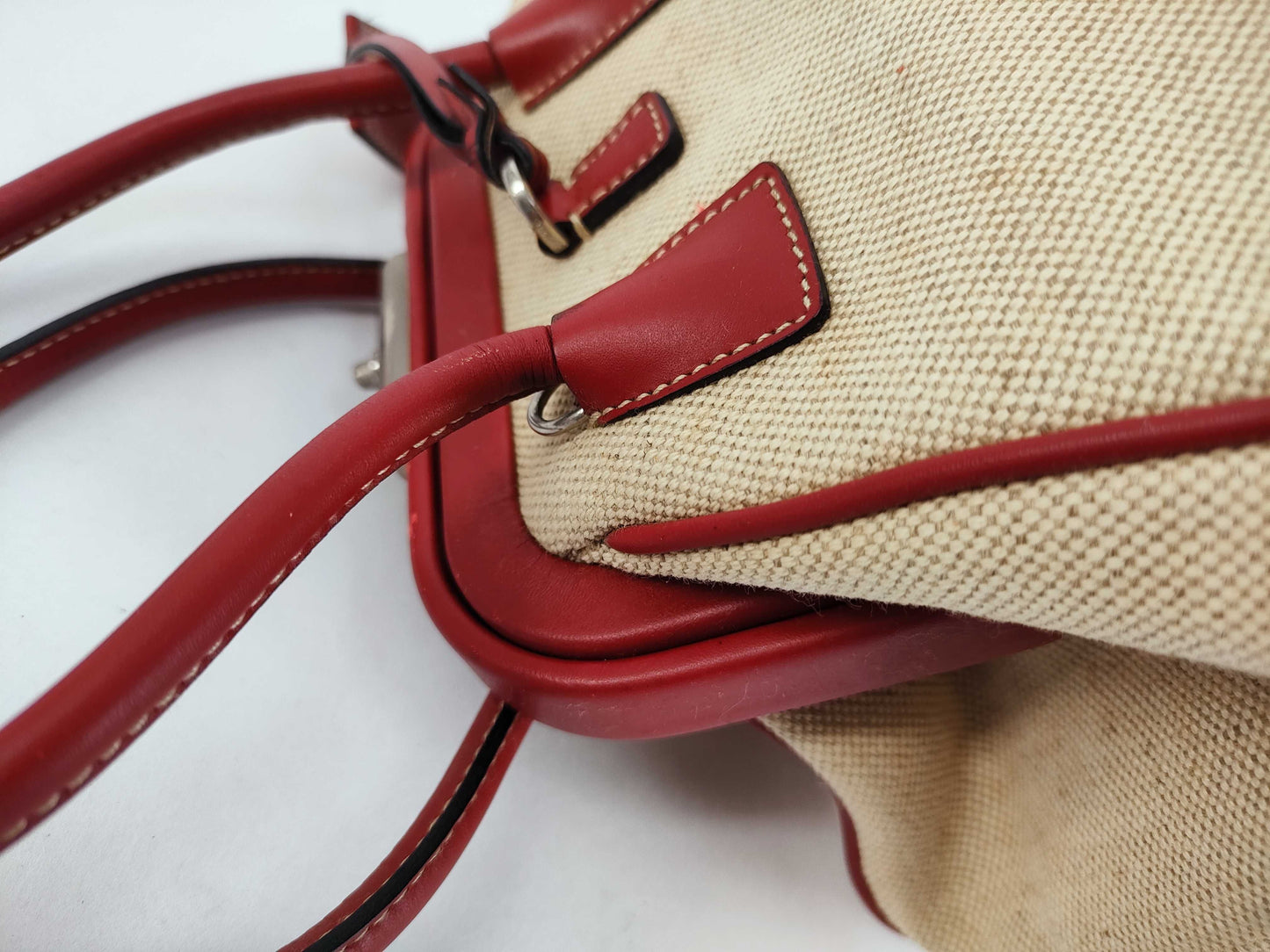 PRADA Prada Canvas x Leather Purse Purse Handbag