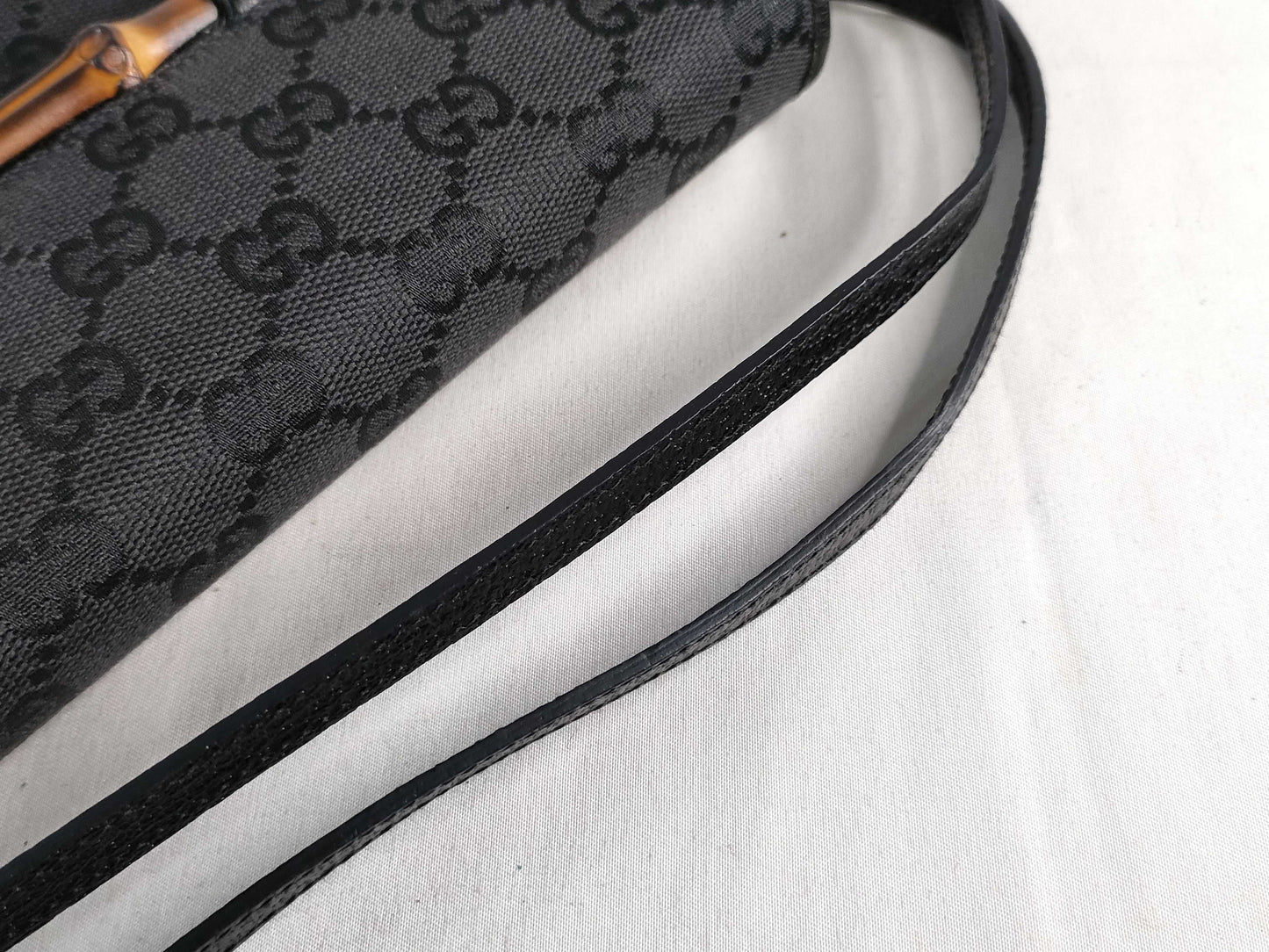 GUCCI GG Canvas Gucci GG Canvas Bamboo Handbag 117594 Handbag