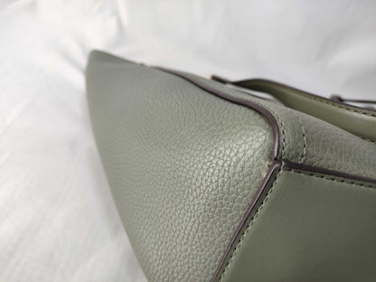 Michael Kors Leather 2-Way Tote Bag Green Tote Bag