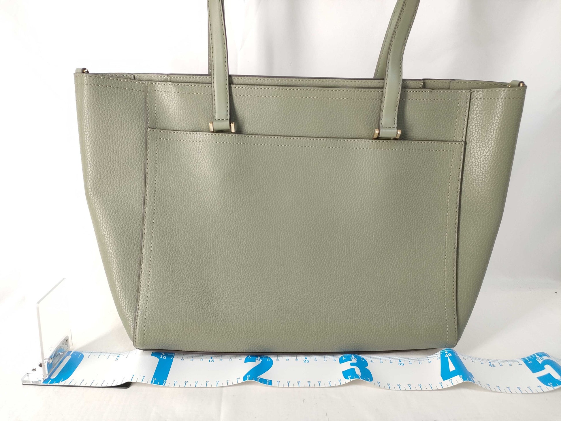Michael Kors Leather 2-Way Tote Bag Green Tote Bag