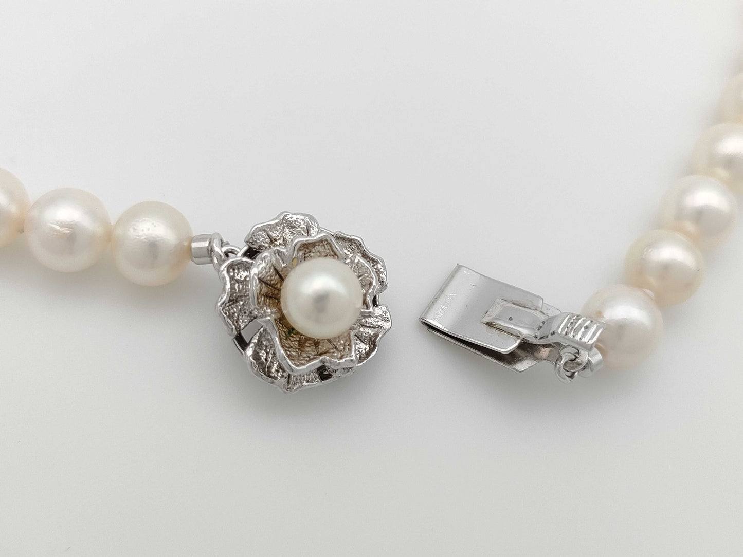 Akoya Semi Round Pearl Diameter Approx. 7.0-7.4mm SV 62.5g Necklace 