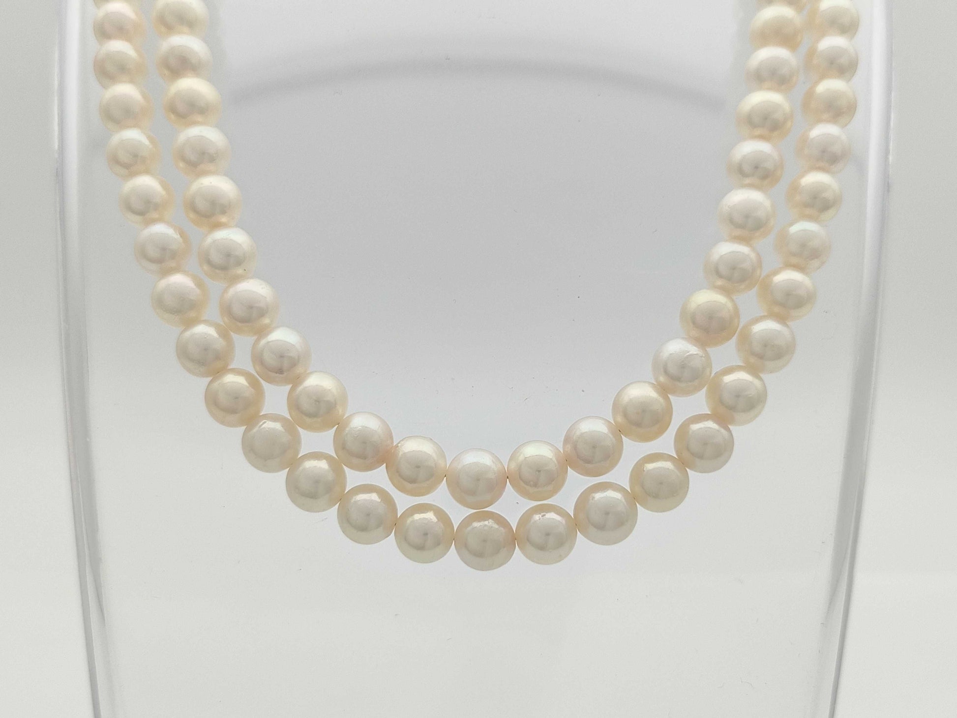 Akoya Semi Round Pearl Diameter Approx. 7.0-7.4mm SV 62.5g Necklace 