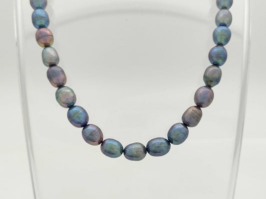 Semi-round pearl diameter approx. 8.0-8.4mm Transparent stone METAL 36.6g Necklace 