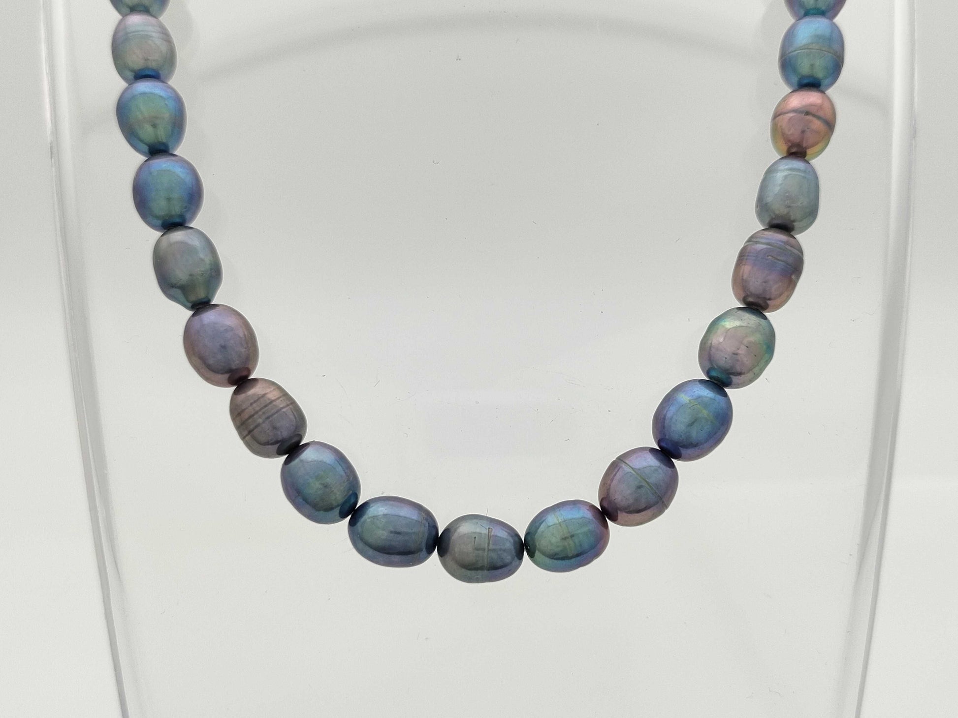 Semi-round pearl diameter approx. 8.0-8.4mm Transparent stone METAL 36.6g Necklace 