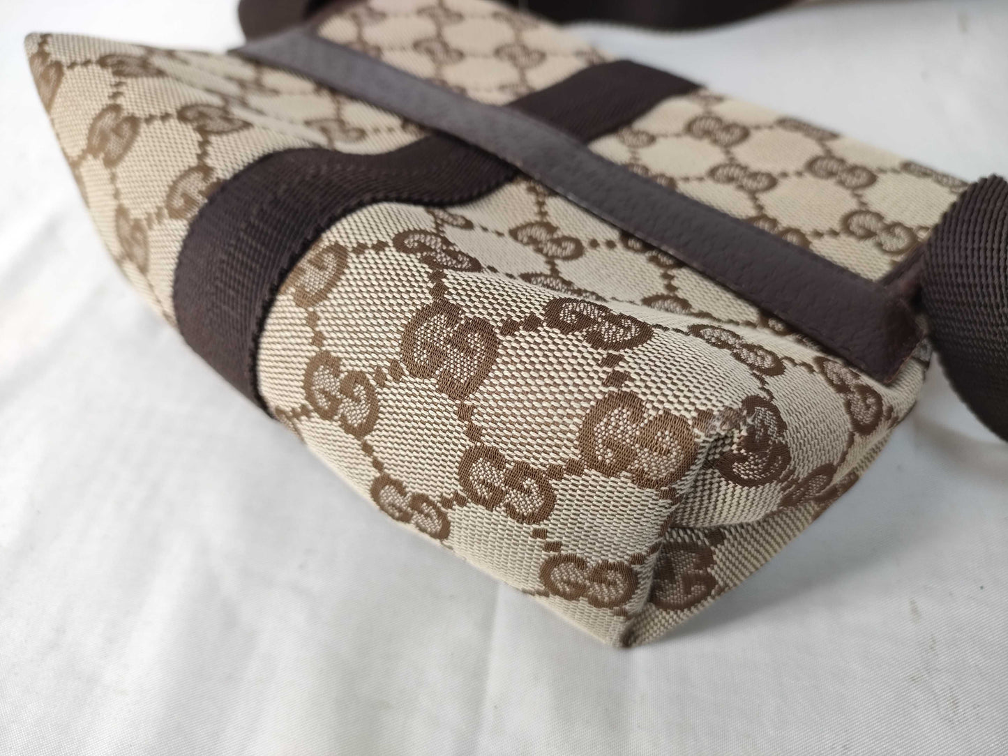 GUCCI Gucci GG Canvas Belt Bag Beige Shoulder Bag